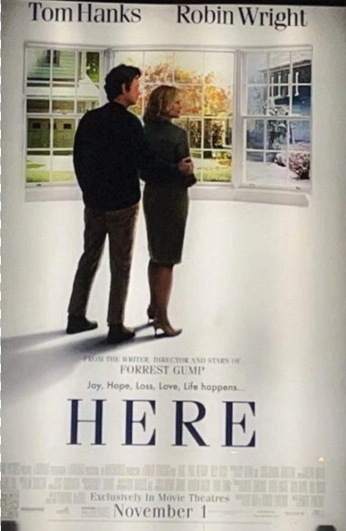 The movie "Here" came out Nov. 1. The movie is about a house and the families that lived there throughout the decades.